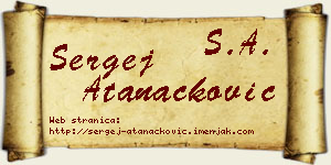 Sergej Atanacković vizit kartica